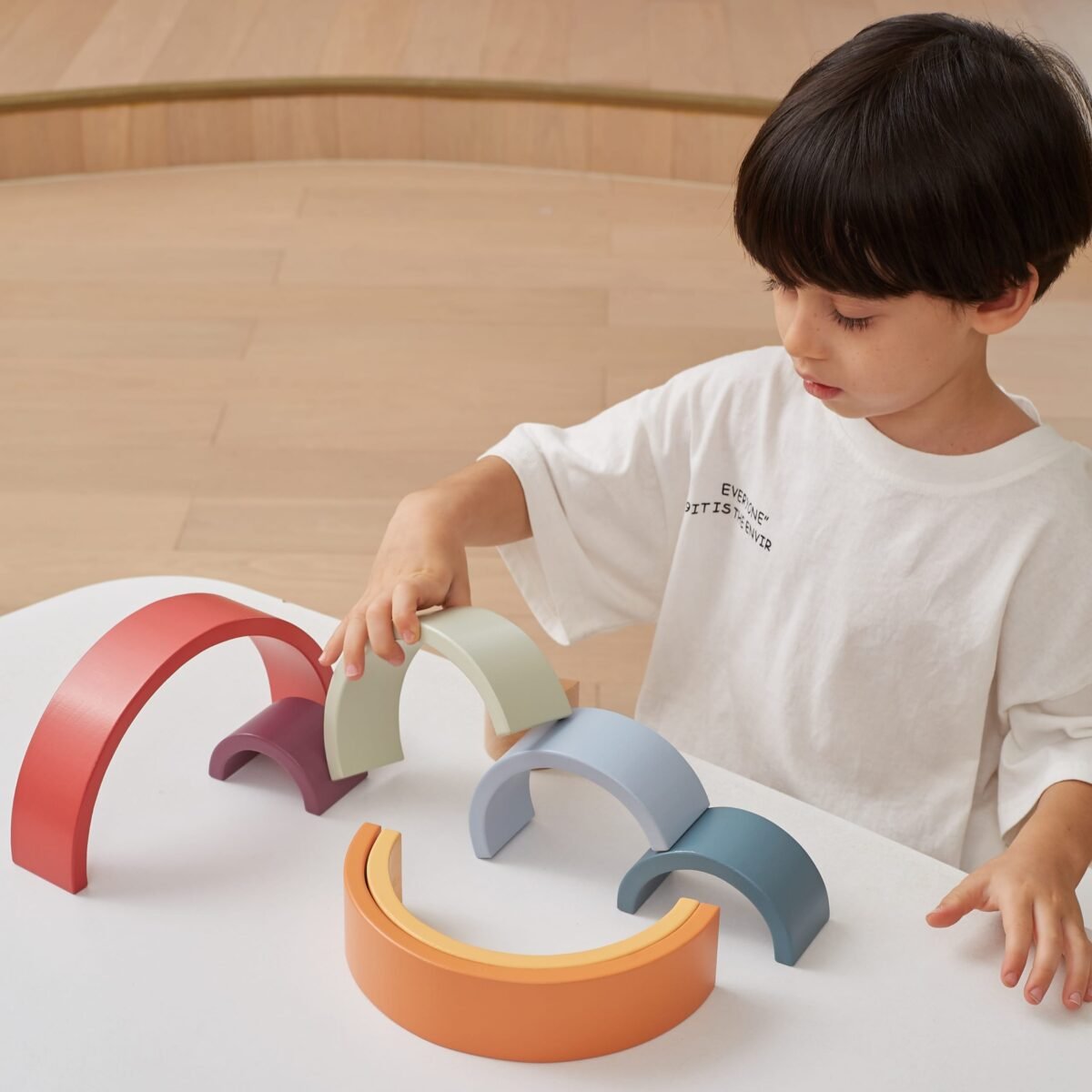 Viga Medinė vaivorykštė - Montessori rainbow - Image 6