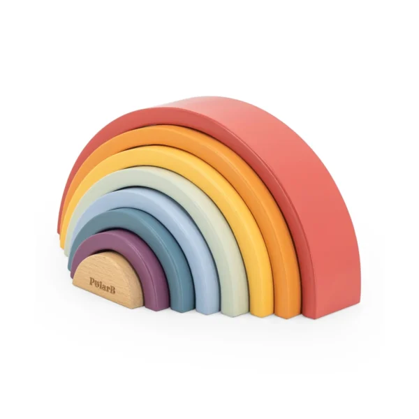 Viga Medinė vaivorykštė - Montessori rainbow