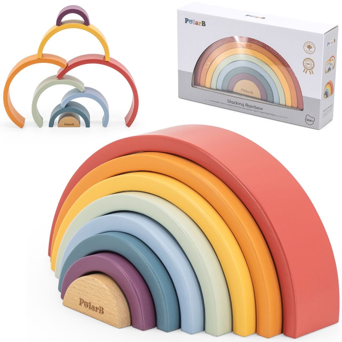 Viga Medinė vaivorykštė - Montessori rainbow - Image 2