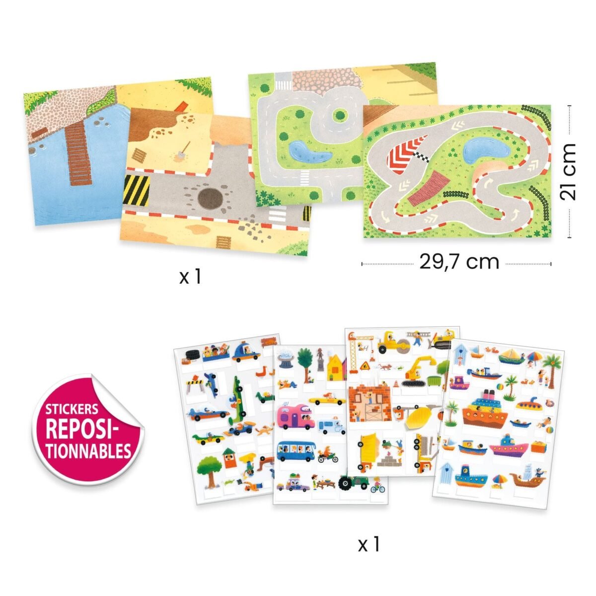 DJECO daugkartiniai 3D lipdukai - Transporto priemonės - Image 3