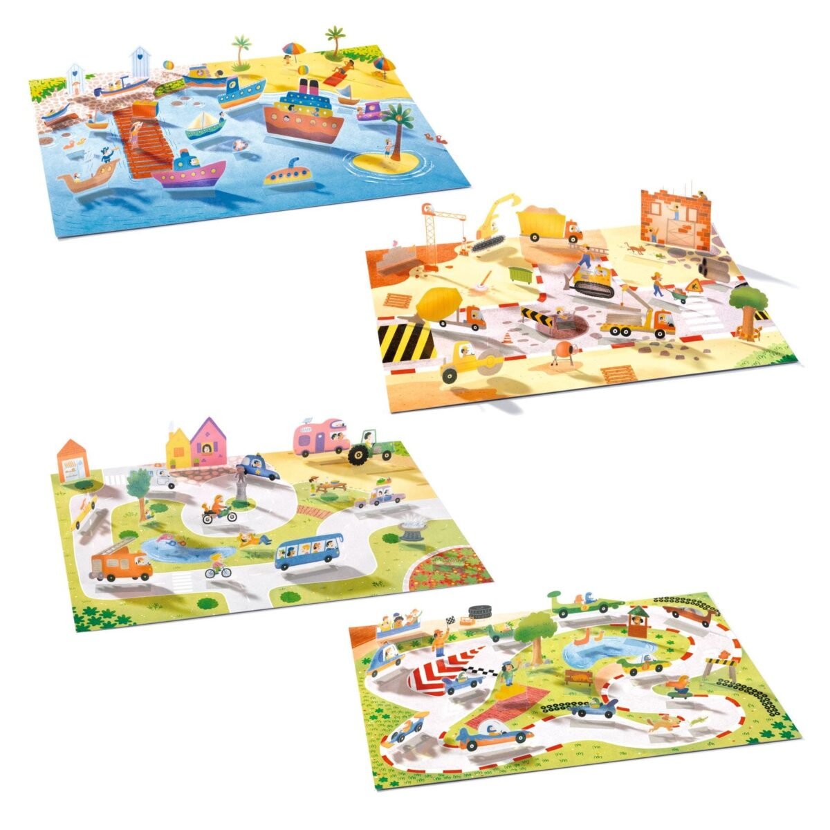 DJECO daugkartiniai 3D lipdukai - Transporto priemonės - Image 5