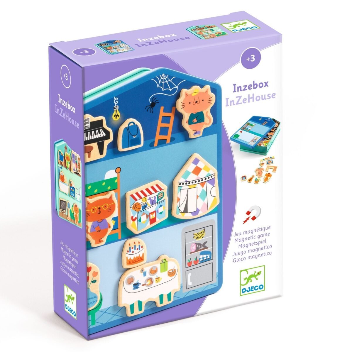 DJECO mediniai magnetai ir metalinė dėžutė - Namas - Image 6