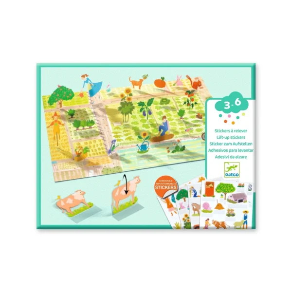 DJECO daugkartiniai 3D lipdukai - Ūkis