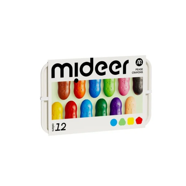 MIDEER bičių vaško kreidelės pupelės – 12 spalvų