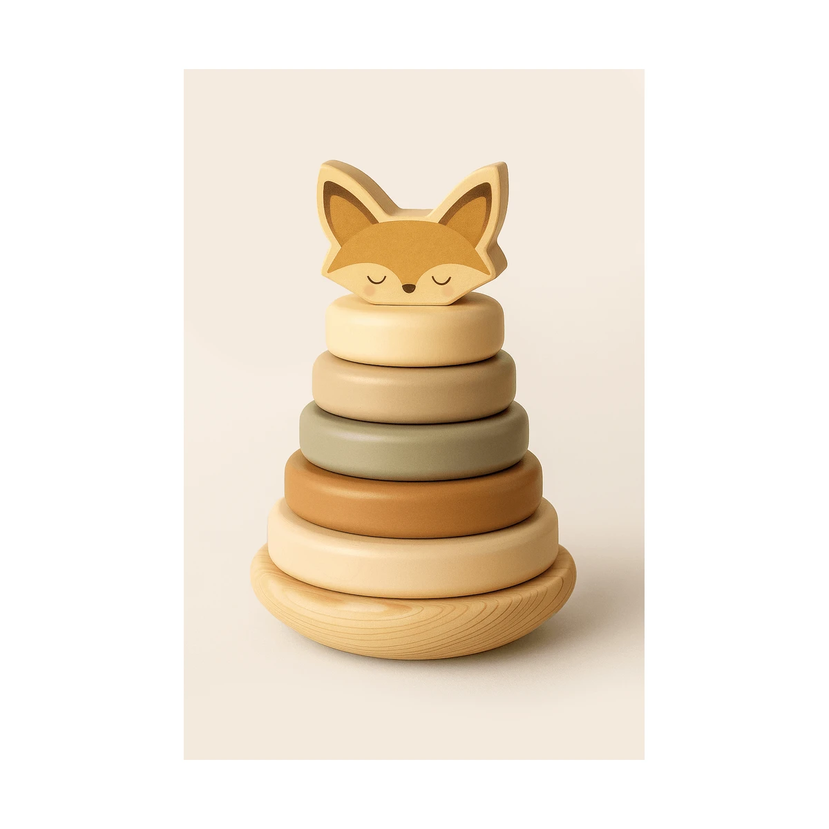 stackaboo-studio Mrs.ERTHA medinė piramidė - Lapiukas - Image 1