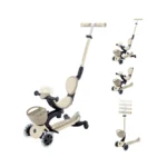 Paspirtukas GLOBBER Go Up Baby Learn Lights 360 ° Brown